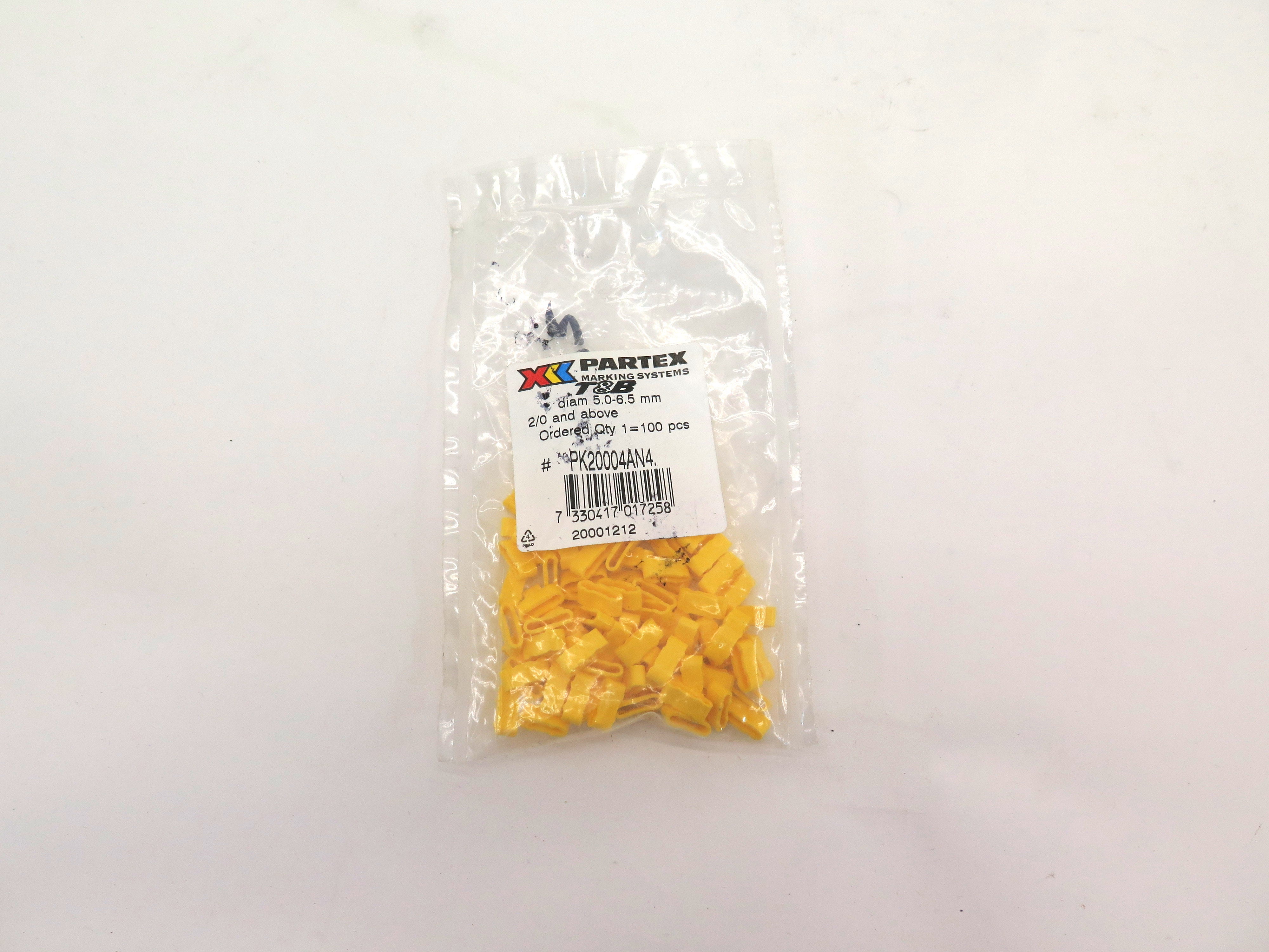 Partex / T & B Marking Systems Yellow Diam 5.0-6.5 Above PK20004AN4 LOT OF 400 - Advance Operations
