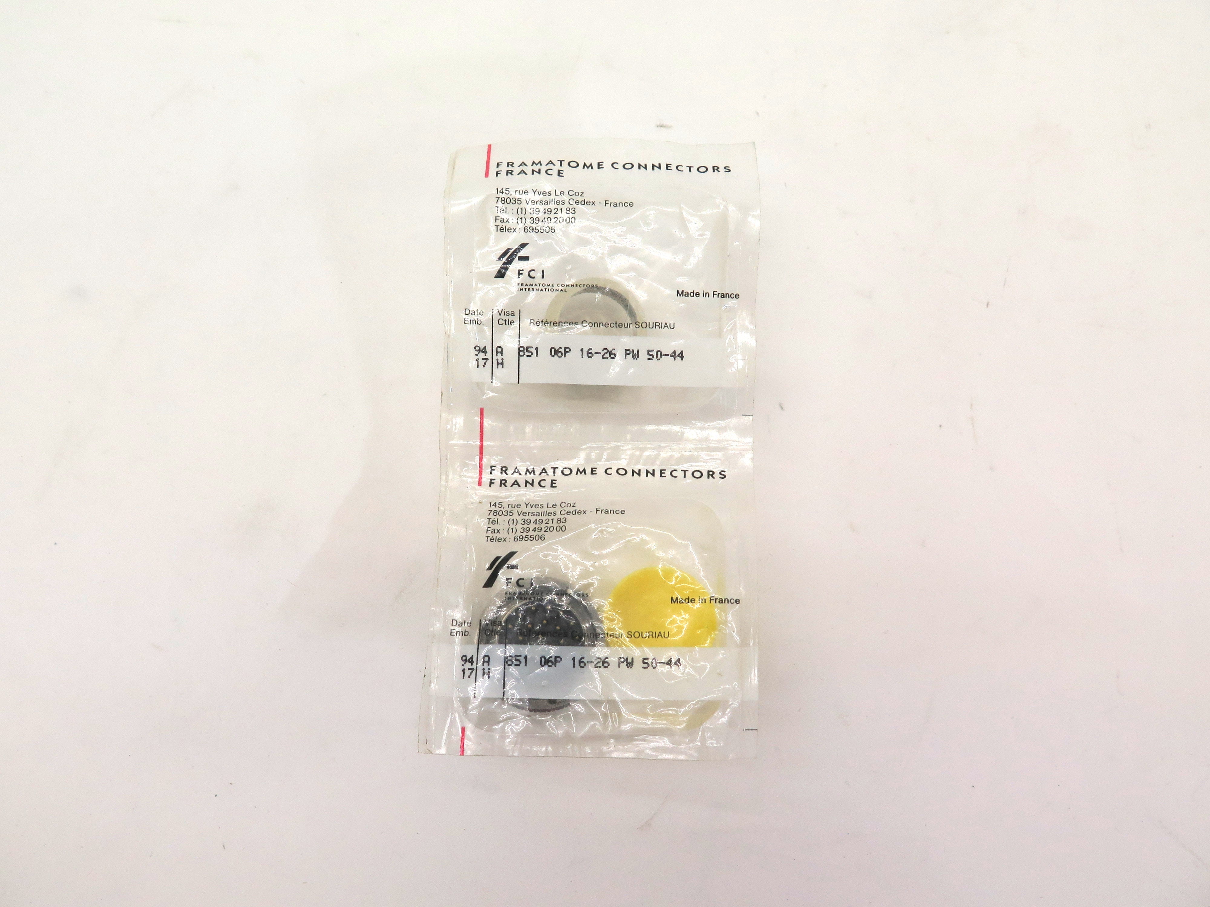 Framatome Connectors / Souriau 851 06P 16-26 PW 50-44 Complete Plug - Advance Operations