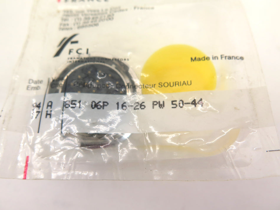 Framatome Connectors / Souriau 851 06P 16-26 PW 50-44 Complete Plug - Advance Operations