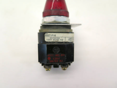 Allen-Bradley 800T-P16 RED LIGHT & 40171-002-01 Trasnformer LOT OF 2 - Advance Operations