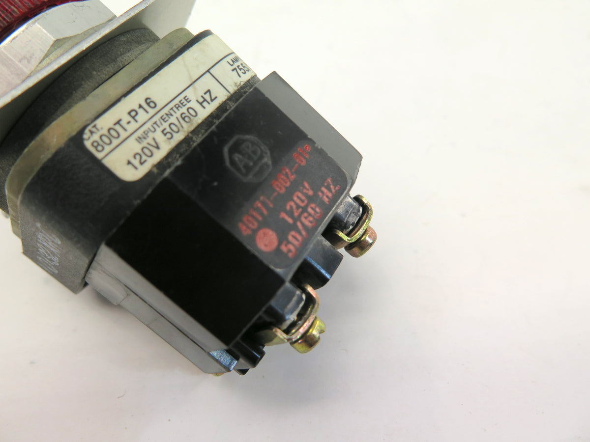 Allen-Bradley 800T-P16 RED LIGHT & 40171-002-01 Trasnformer LOT OF 2 - Advance Operations