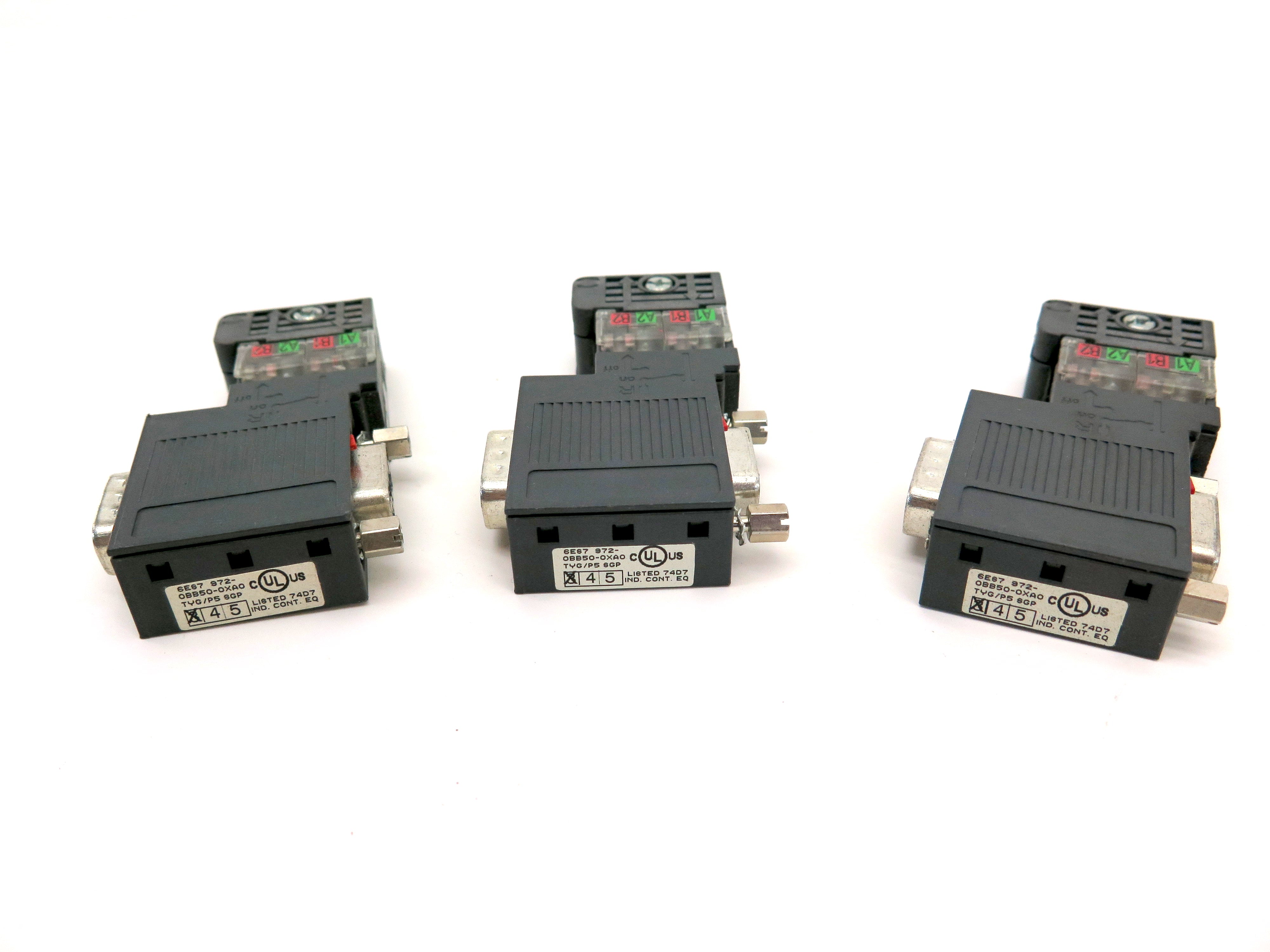 Siemens Profibus Connector 972-0BB50-0XA0  LOT OF 3 - Advance Operations