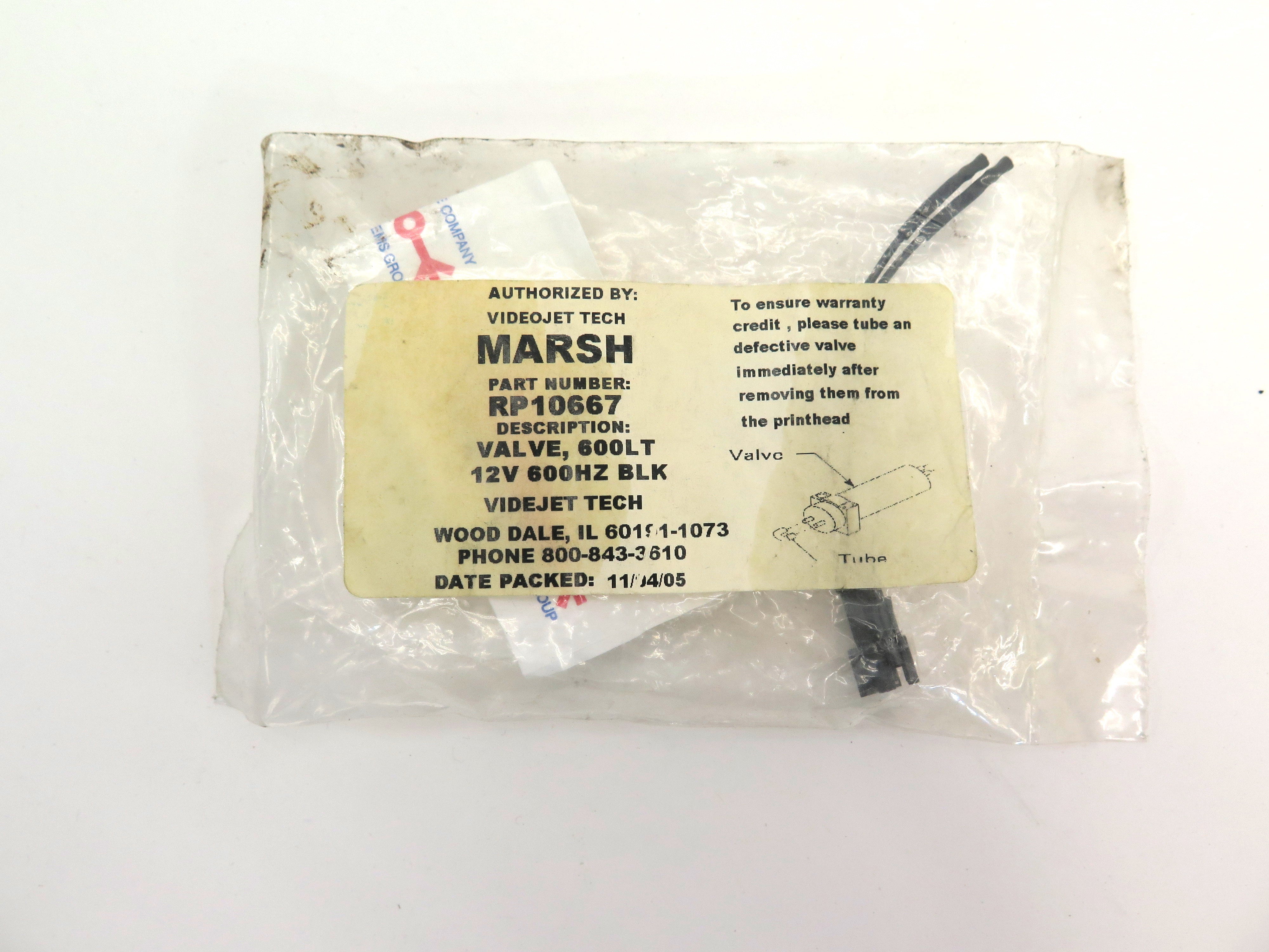 Marsh RP10667 Valve 600LT 12V 600Hz BLK Videojet Tech - Advance Operations