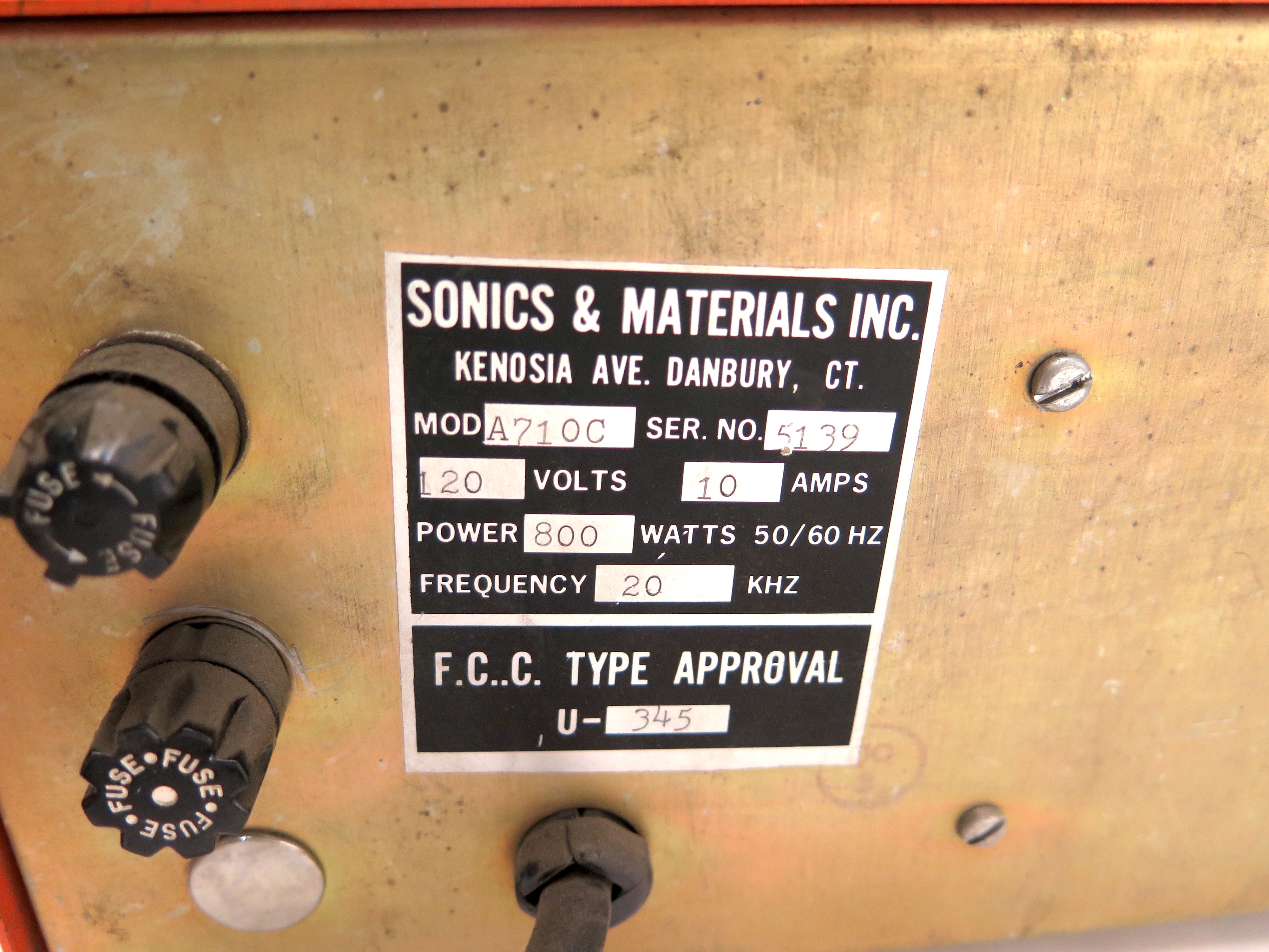 Sonics & Materials Ultrasonic Welder Industrial 1235 KIT With A710C Power Unit - Advance Operations