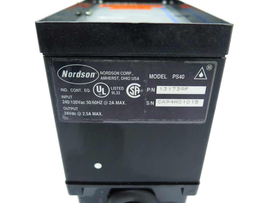 Nordson PS40 24VDC Power Supply  P/N: 131739F - Advance Operations