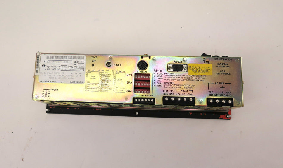 Allen-Bradley 2706-E23J16B1 HMI Dataliner Digital Display Interface Panel - Advance Operations