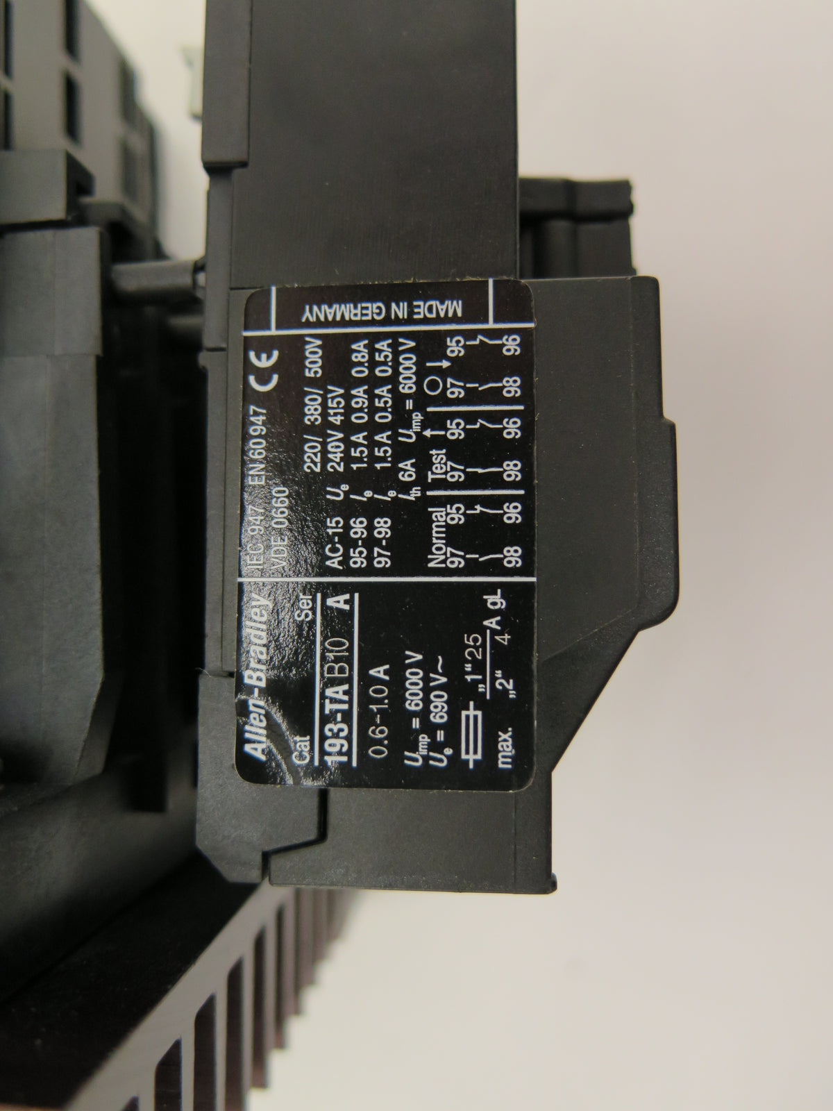 Allen-Bradley SMC-2 150-A05NC Soft Start Motor Controller & 193-TA B10 Relay - Advance Operations