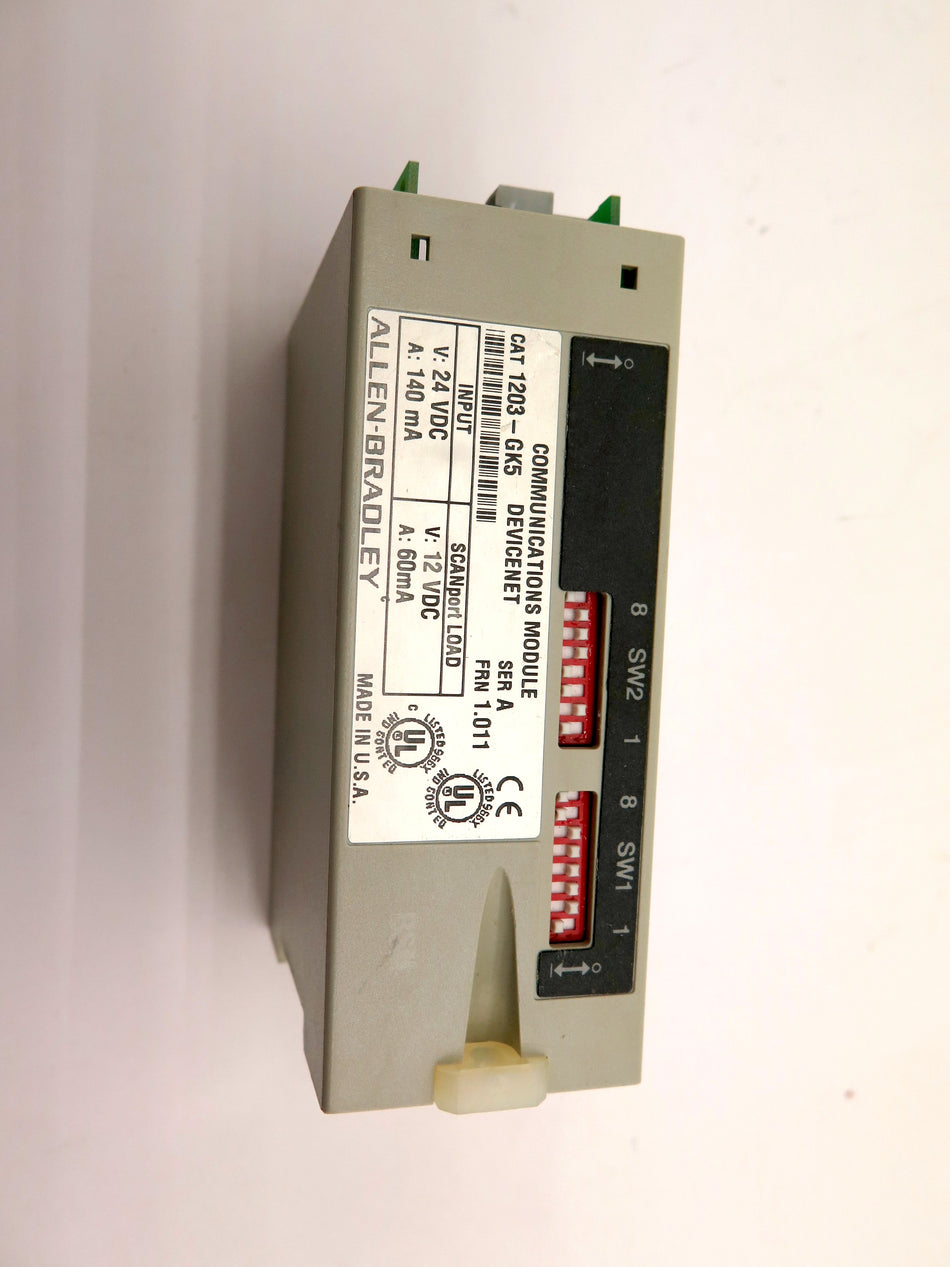 Allen-Bradley 1203-GK5 Communication Module Devicenet Ser A FOR PARTS Read - Advance Operations