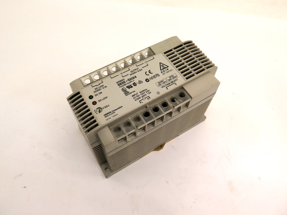 Omron S82K-10024 Power Supply Input: 120/240Vac Output:24Vdc 4.2A - Advance Operations