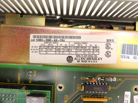 Allen-Bradley 1336S-C60-AN-FR4 AC Drive 1336 Plus Sensorless Vector 60 HP - Advance Operations
