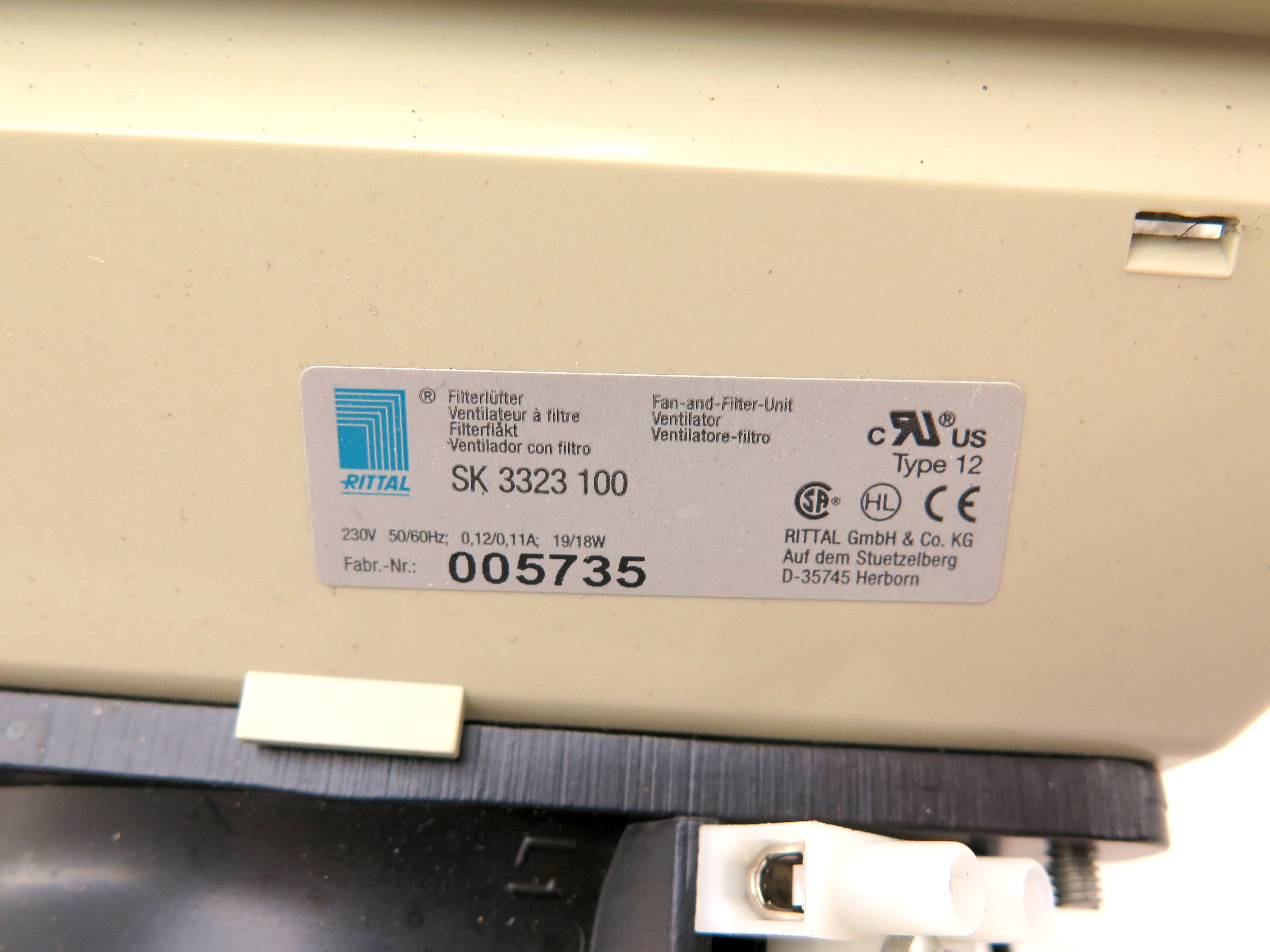 Rittal SK 3323 100 Cabinet Cooling Fan & Filter Unit Without Filter - Advance Operations