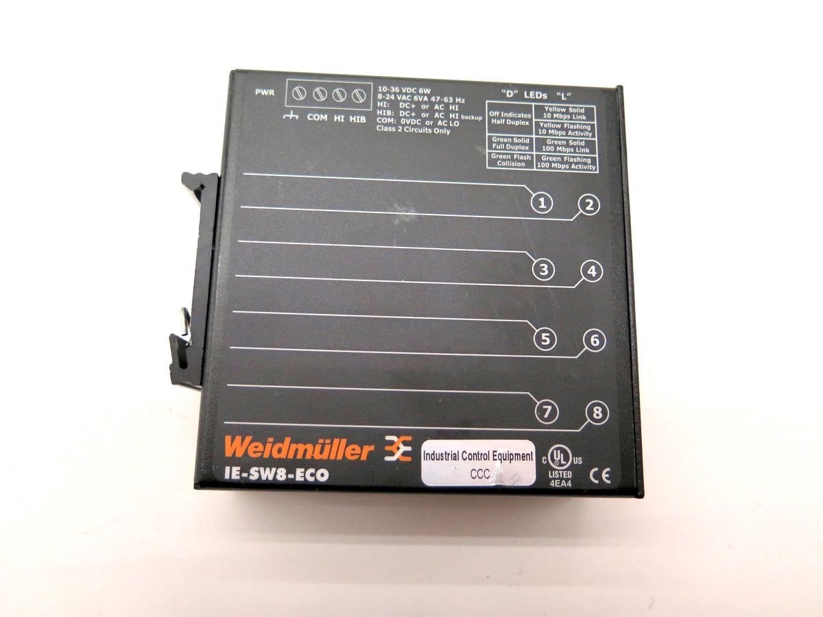 Weidmuller IE-SW8-ECO 8 Port Ethernet Switch - Advance Operations
