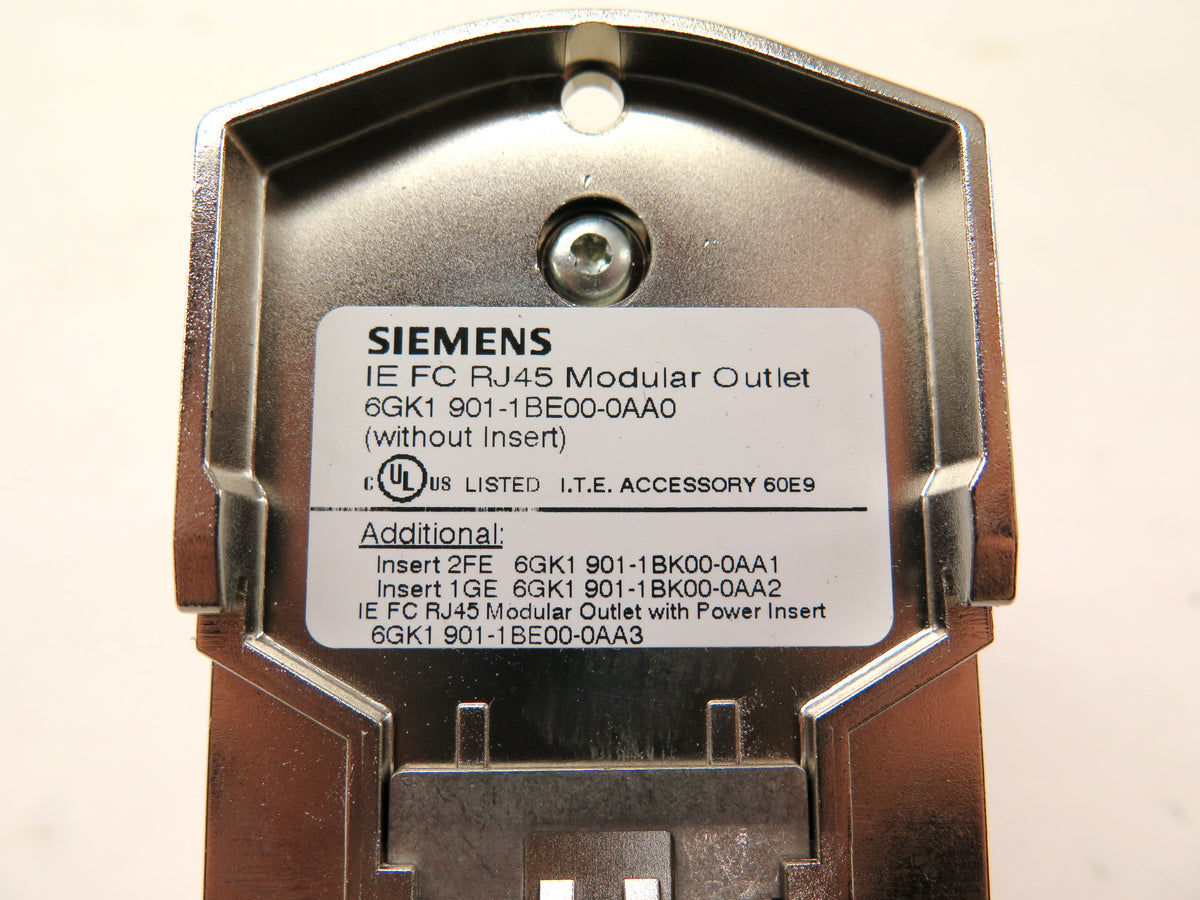Siemens 6GK1 901-1BE00-0AA0 Modular Outlet IE FC RJ45 - Advance Operations