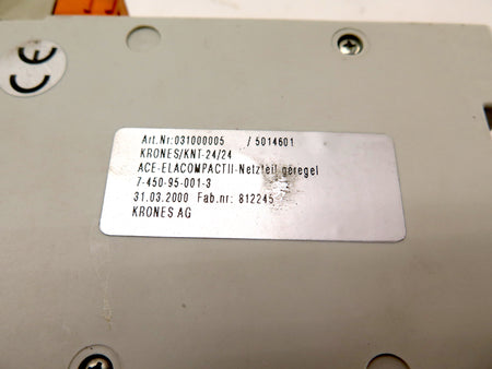 Krones 031000005 / 5014601 KNT-24/24 Controller - Advance Operations