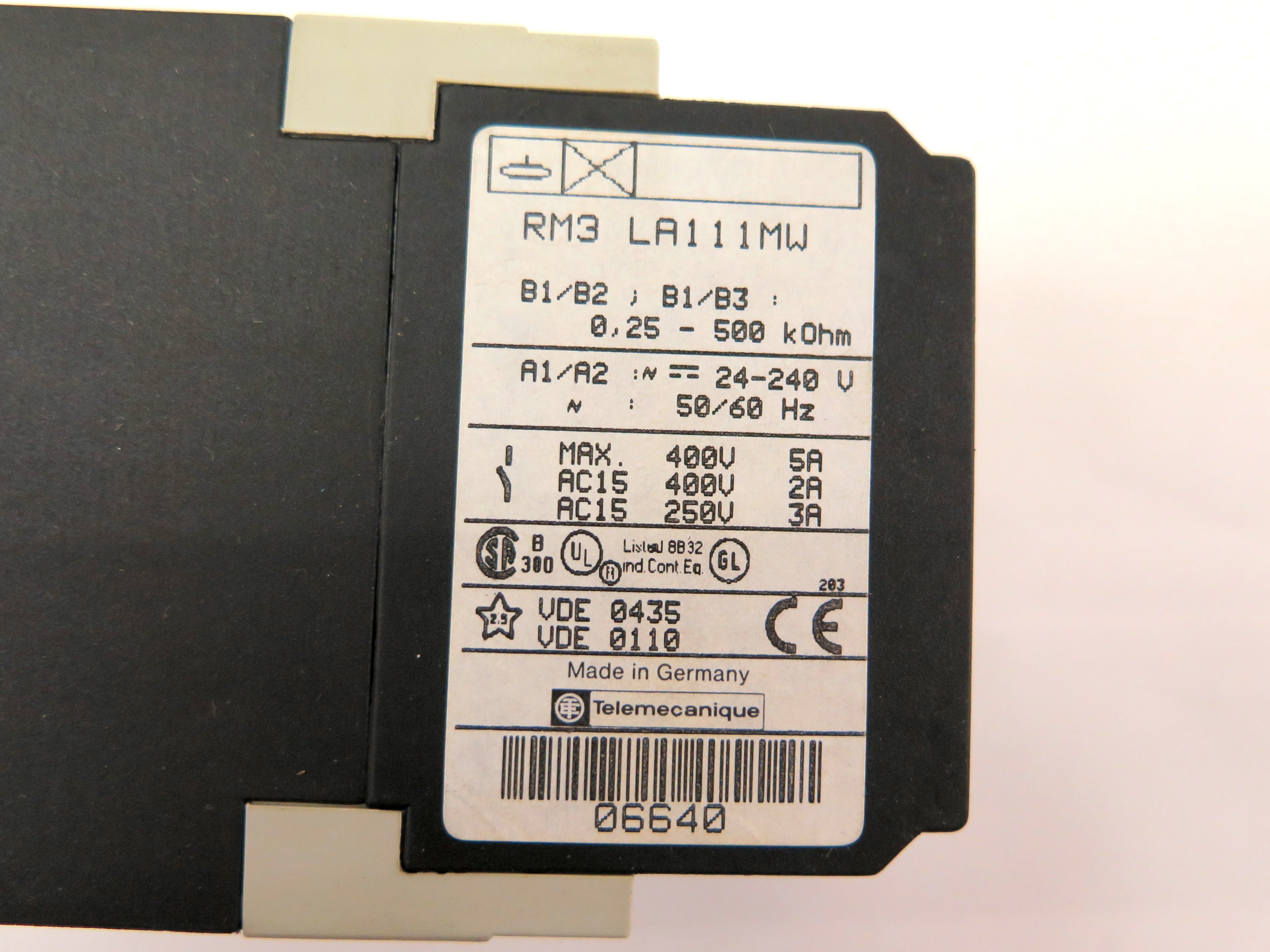 Telemecanique RM3 LA1 Control Relay - Advance Operations