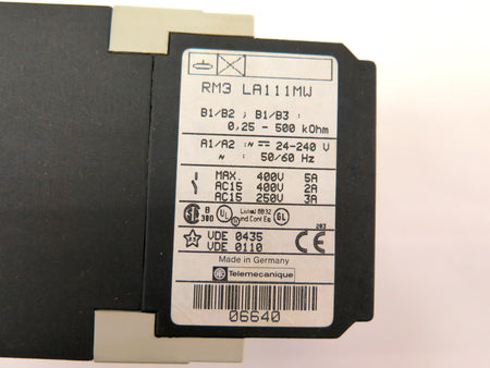 Telemecanique RM3 LA1 Control Relay - Advance Operations