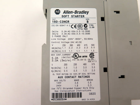Allen-Bradley 150-C9NCD Soft Starter 200-600Vac 2-7.5 HP - Advance Operations