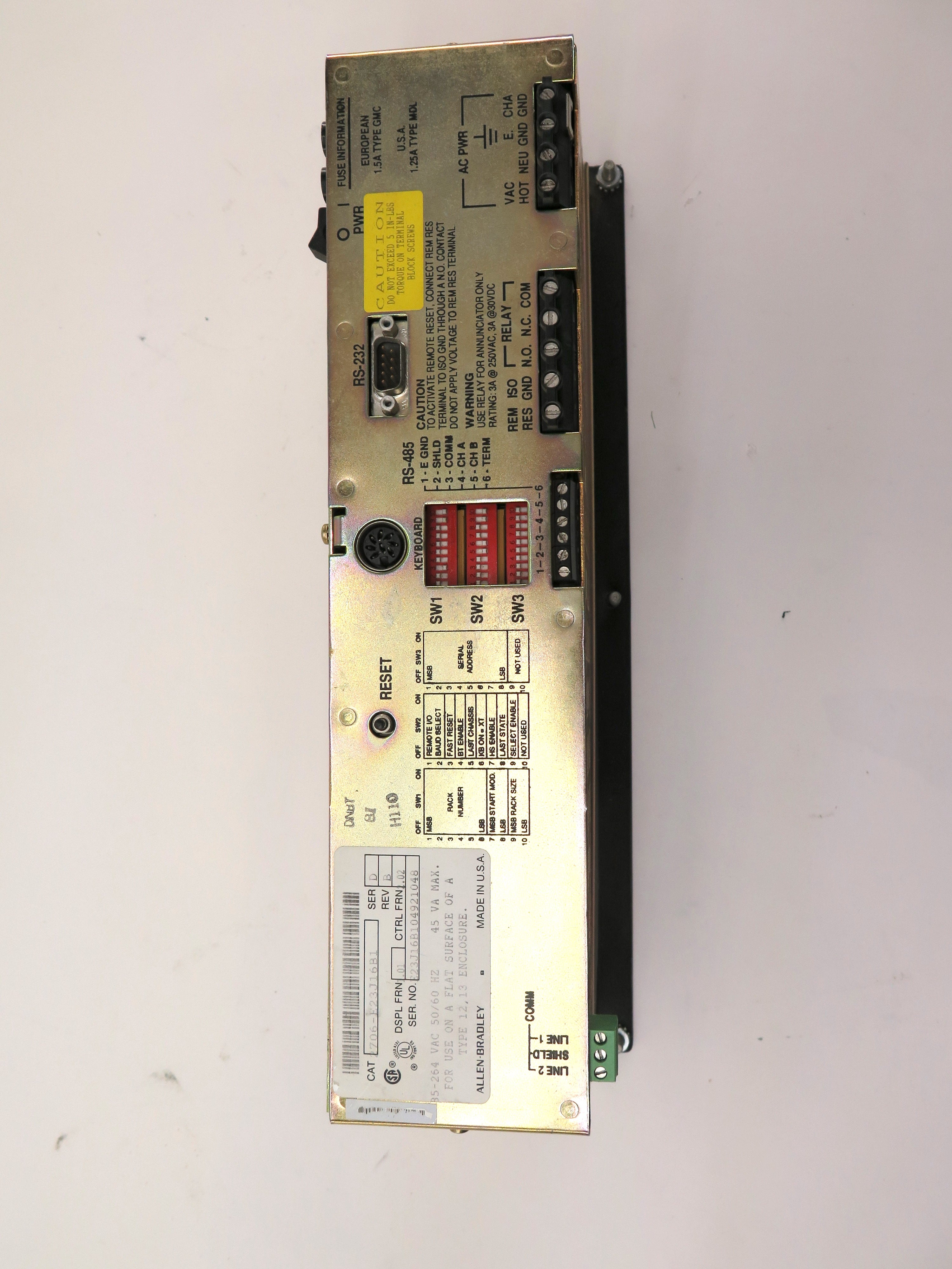 Allen-Bradley 2706-E23J16B1 Dataliner Digital Display Interface Panel - Advance Operations