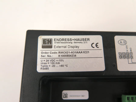 Endress+Hauser RMC621-A31AAA1C21 Operator Panel MINT CONDITION LIKE NEW - Advance Operations