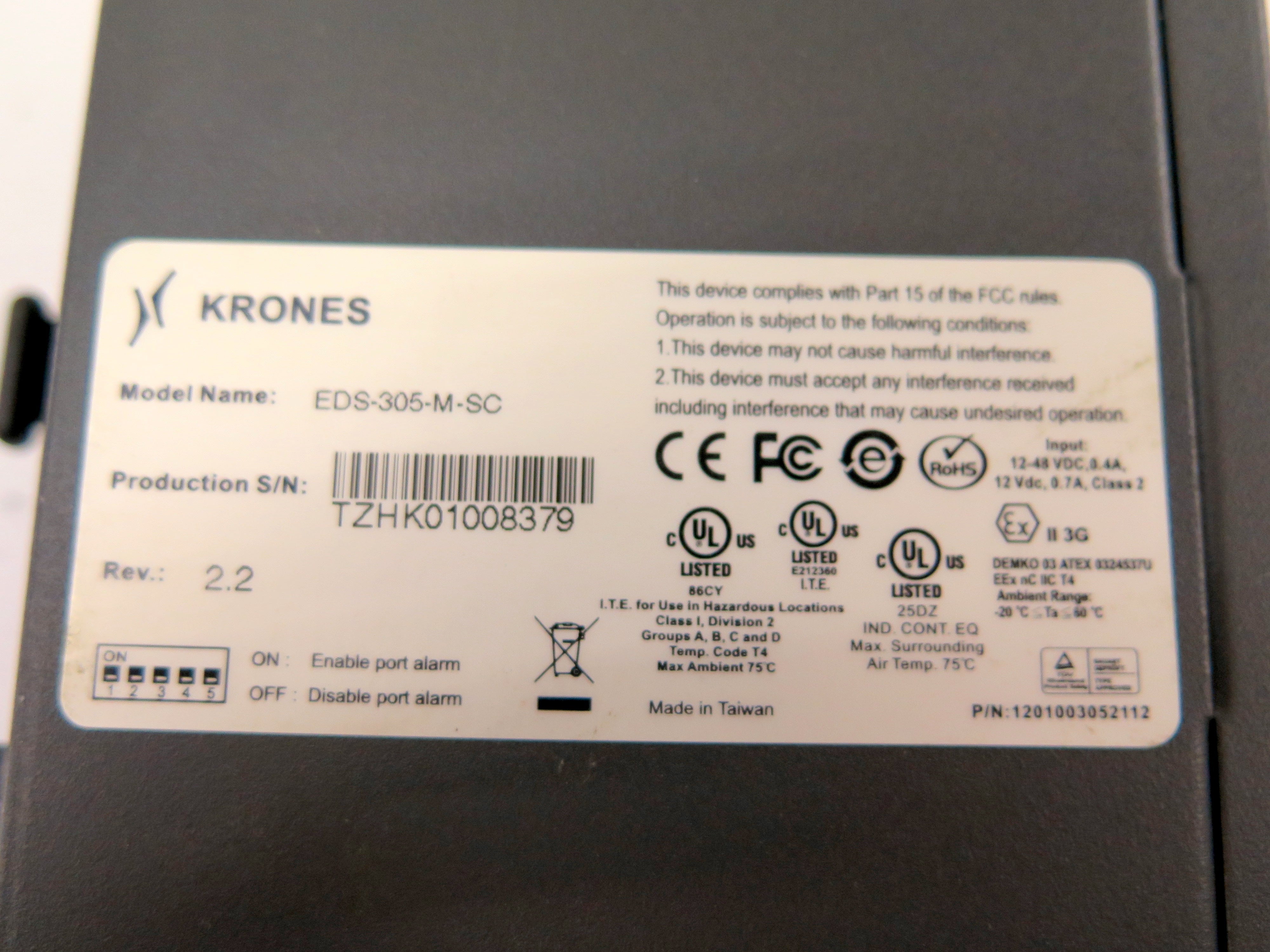Krones EDS-305-M-SC Etherdevice Switch - Advance Operations