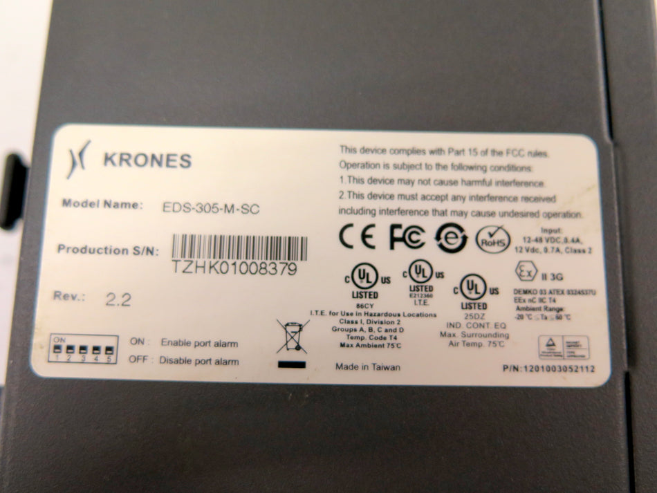 Krones EDS-305-M-SC Etherdevice Switch - Advance Operations