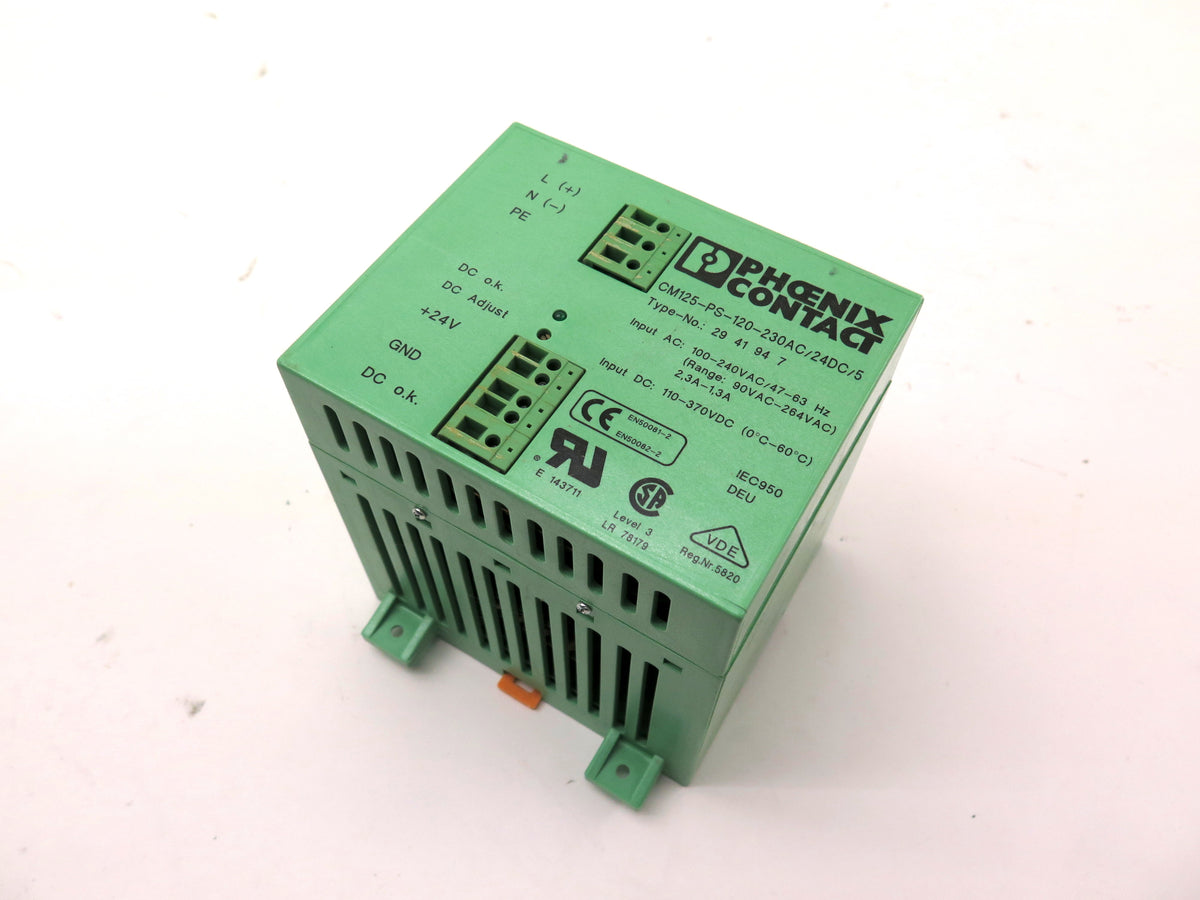 Pheonix Contact 2941947 Power Supply Input 100-240Vac Output 24Vdc - Advance Operations