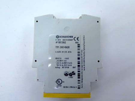 Schleicher 18815862 / SNO 4062K Safety Relay 24Vdc - Advance Operations