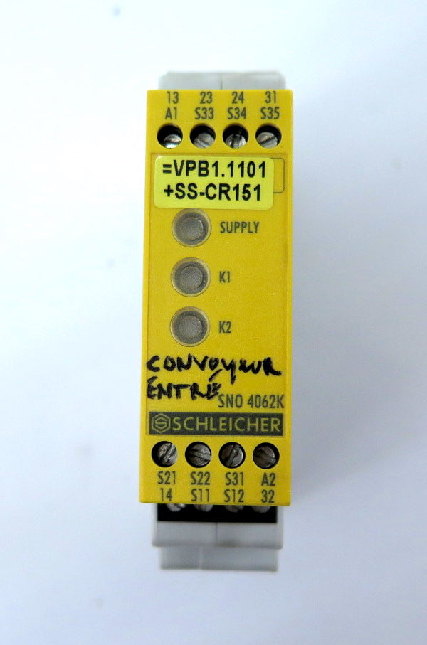 Schleicher 18815862 / SNO 4062K Safety Relay 24Vdc - Advance Operations