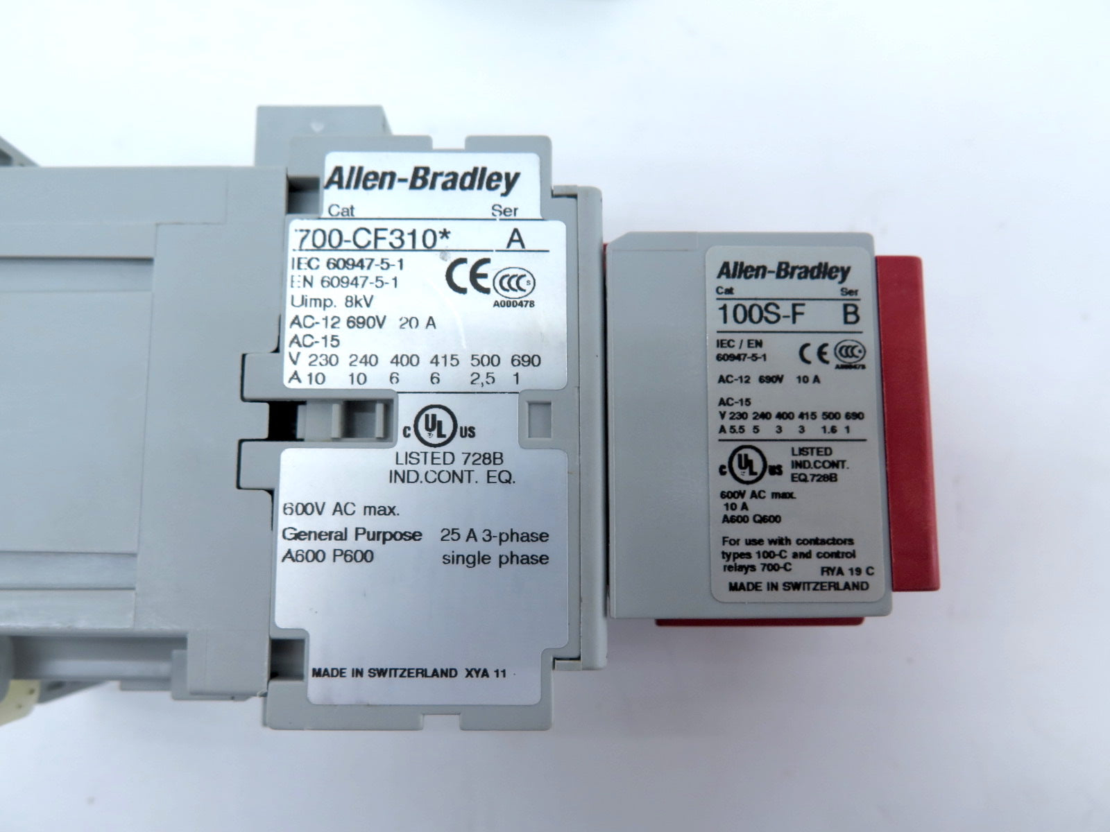 Allen-Bradley 700S-CF440DC GuardMaster Safety Relay 120Vac Coil With 100-S - Advance Operations