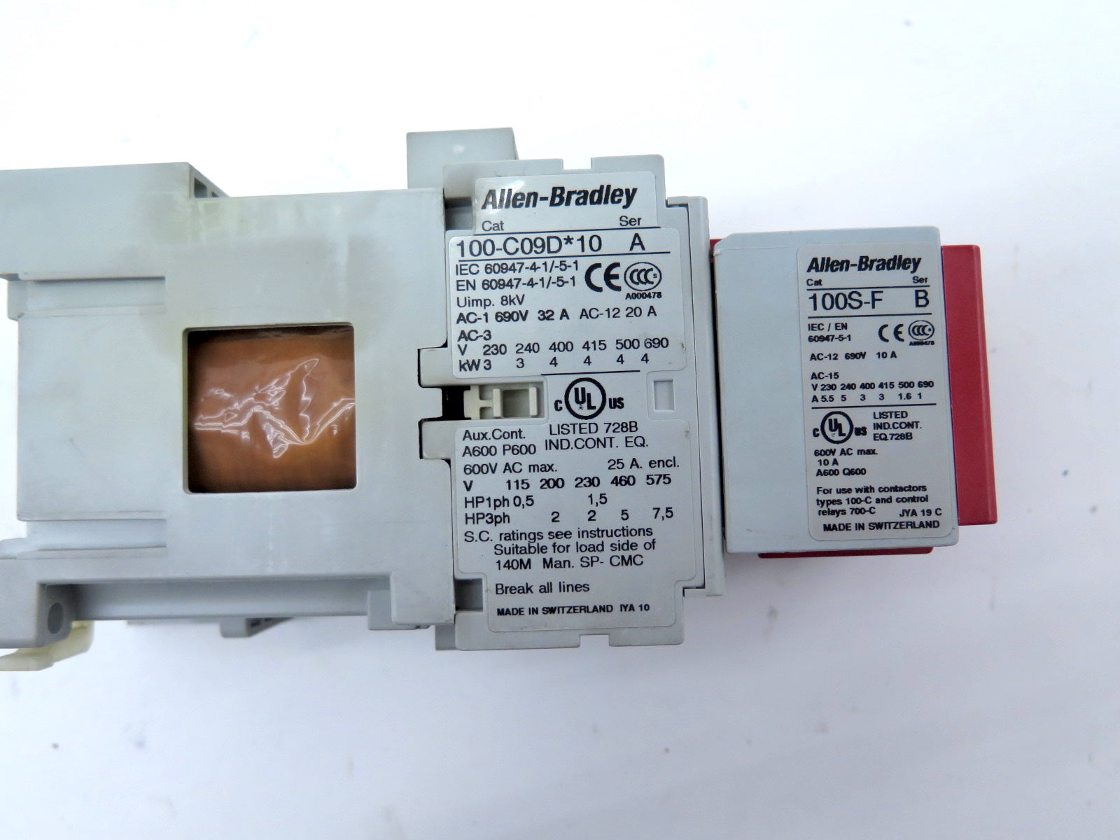 Allen-Bradley 100S-C09DJ14C GuardMaster Safety Contactor 24Vdc Coil - Advance Operations