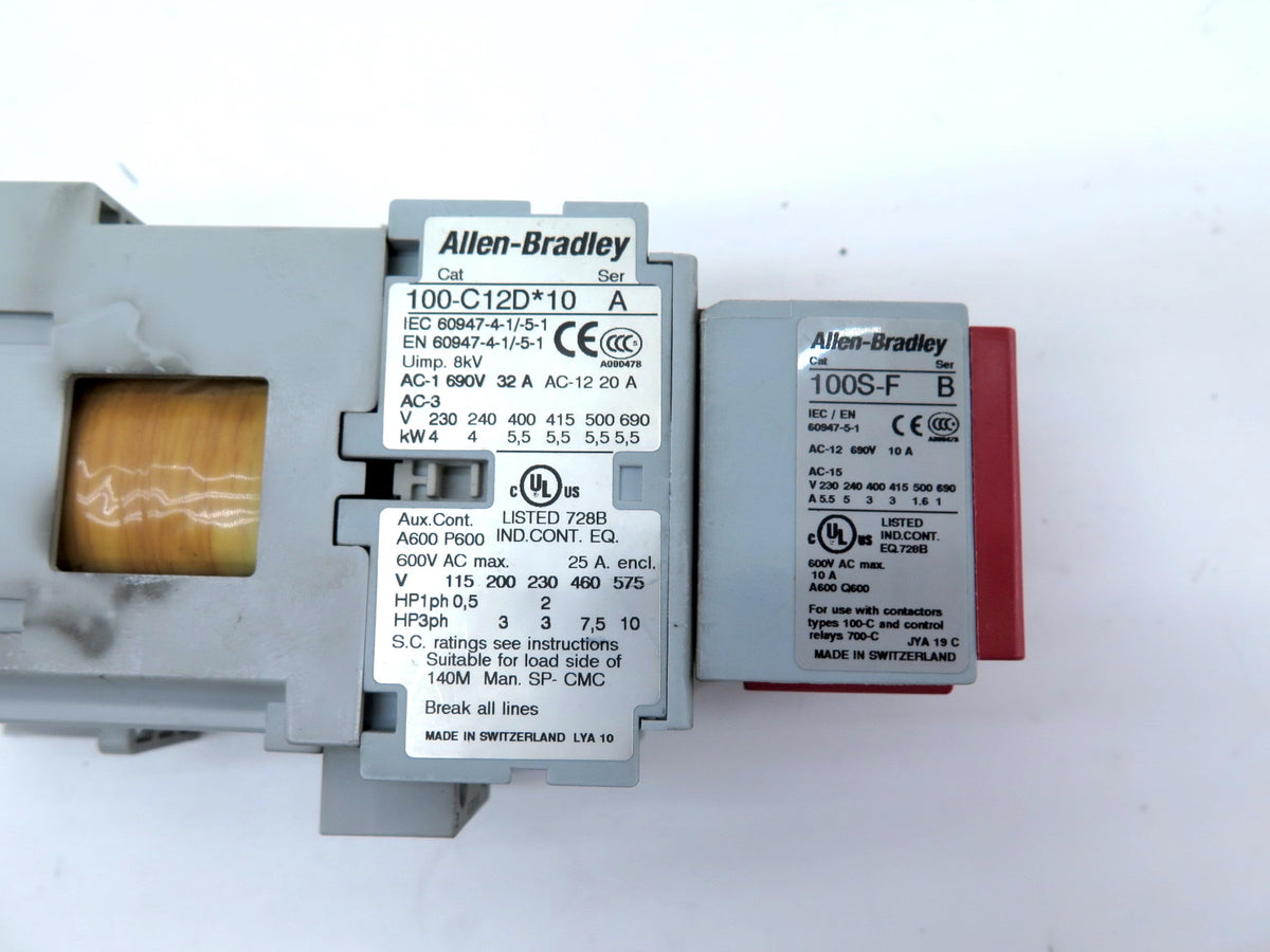 Allen-Bradley 100S-C12DJ14C GuardMaster Safety Contactor 24Vdc Coil - Advance Operations