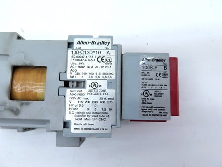 Allen-Bradley 100S-C12DJ14C GuardMaster Safety Contactor 24Vdc Coil - Advance Operations