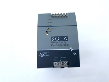 Emerson SOLA SDN 20-24-100C Power Supply Input: 100-240Vac Ouput: 24Vdc - Advance Operations