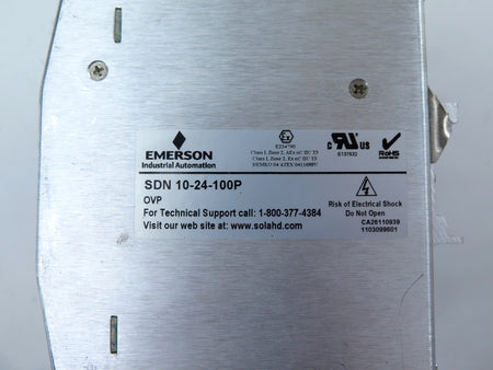 Emerson SDN 1-24-100P Power Supply 115/230Vac Output: 24Vdc - Advance Operations