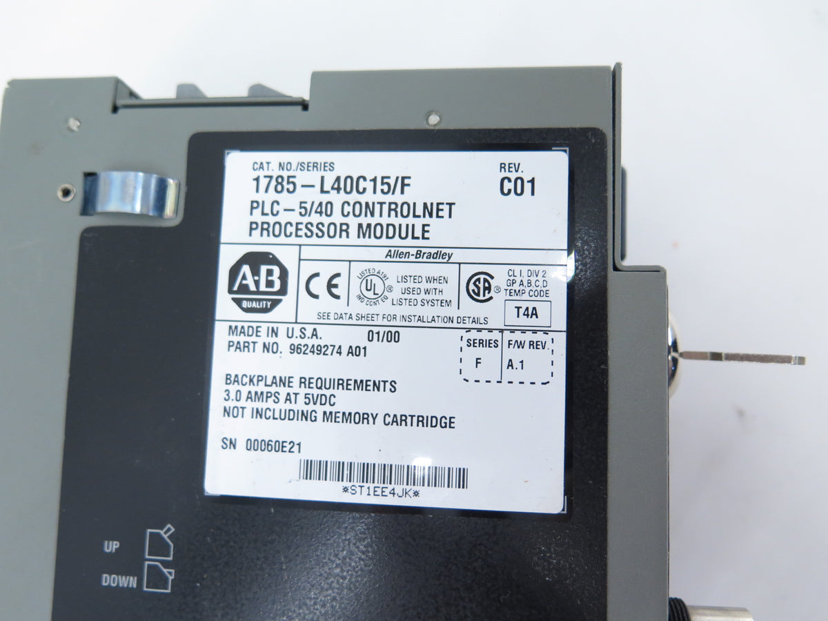 Allen-Bradley 1785-L40C15/F Processor Module & 1785-ENET Interface Module - Advance Operations