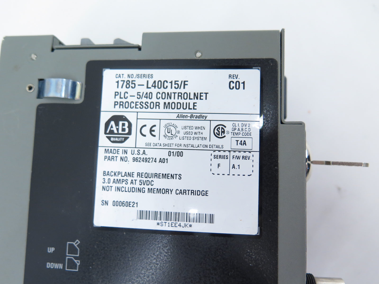 Allen-Bradley 1785-L40C15/F Processor Module & 1785-ENET Interface Module - Advance Operations