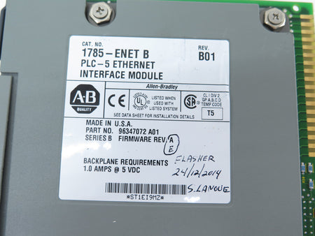 Allen-Bradley 1785-L40C15/F Processor Module & 1785-ENET Interface Module - Advance Operations