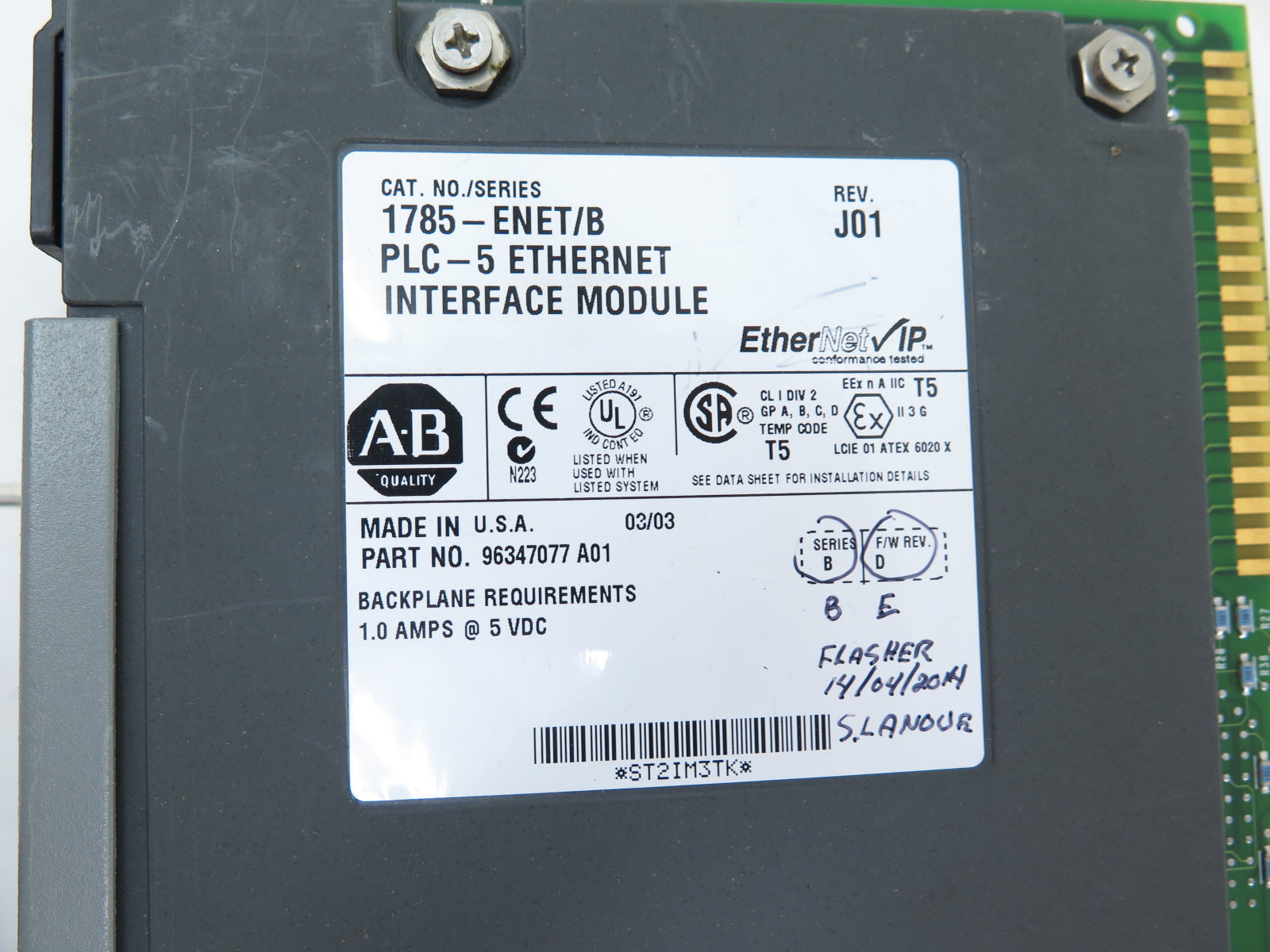 Allen-Bradley 1785-L80C15/F PLC-5/80 ControlNet Processor Module KIT - Advance Operations