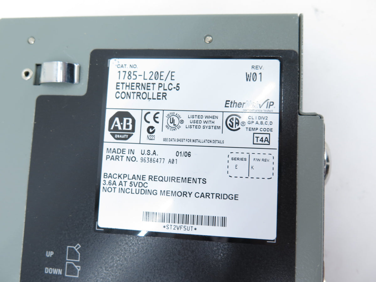 Allen-Bradley 1785-L20E/E  Ethernet PLC-5 Controller - Advance Operations