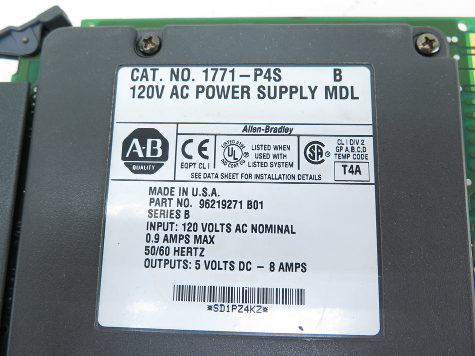 Allen-Bradley 1771-P4S 120VAC POWER MODULE - Advance Operations