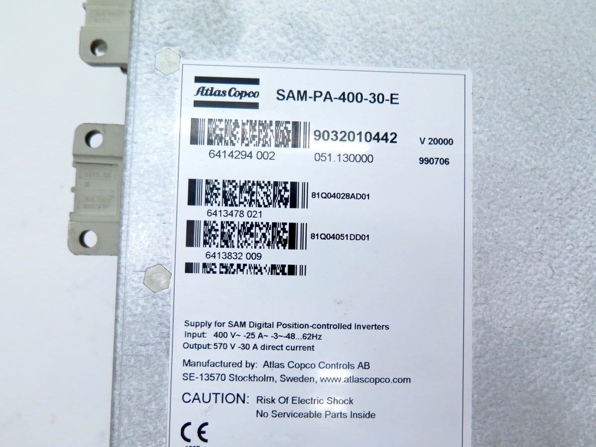 Socapel SAM / Atlas Copco SAM-PA-400-30-E Power Supply Module - Advance Operations