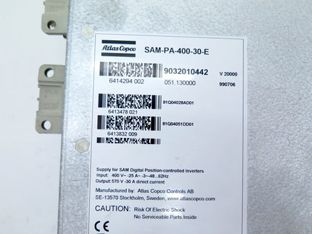 Socapel SAM / Atlas Copco SAM-PA-400-30-E Power Supply Module - Advance Operations