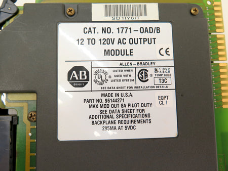 Allen-Bradley 1771-OAD/B 12 To 120Vac AC Output Module - Advance Operations