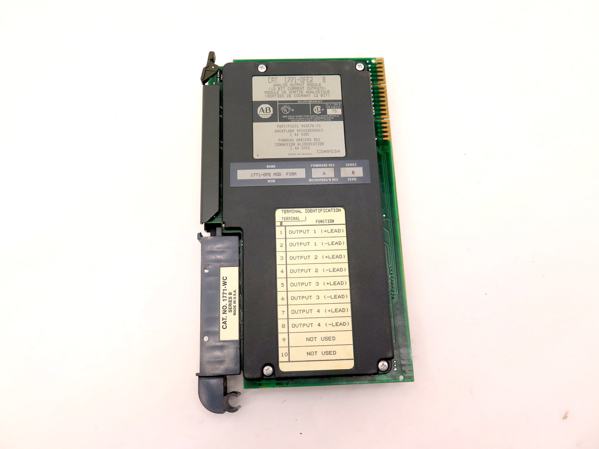 Allen-Bradley 1771-OFE2 Analog Output Module  12BIT - Advance Operations