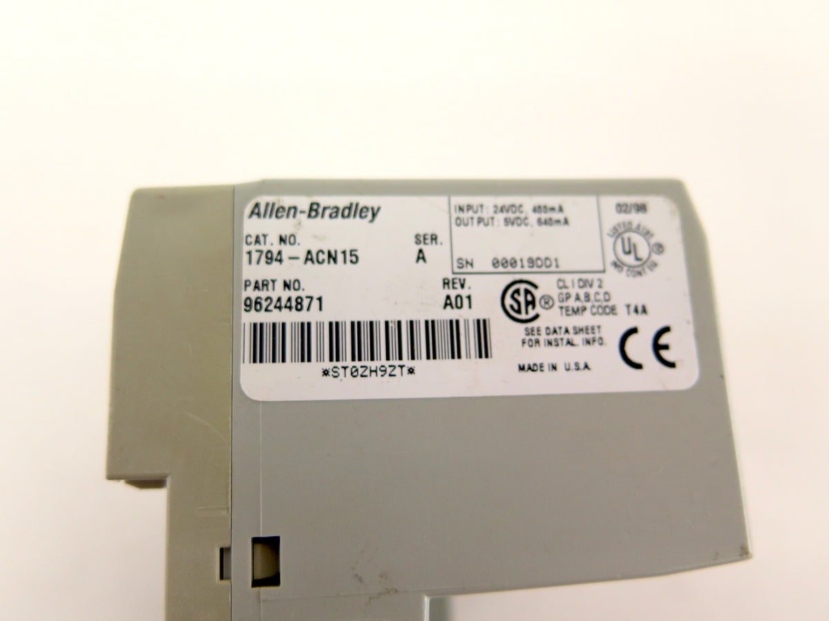 Allen-Bradley 1794-ACN15 ControlNet Adapter - Advance Operations