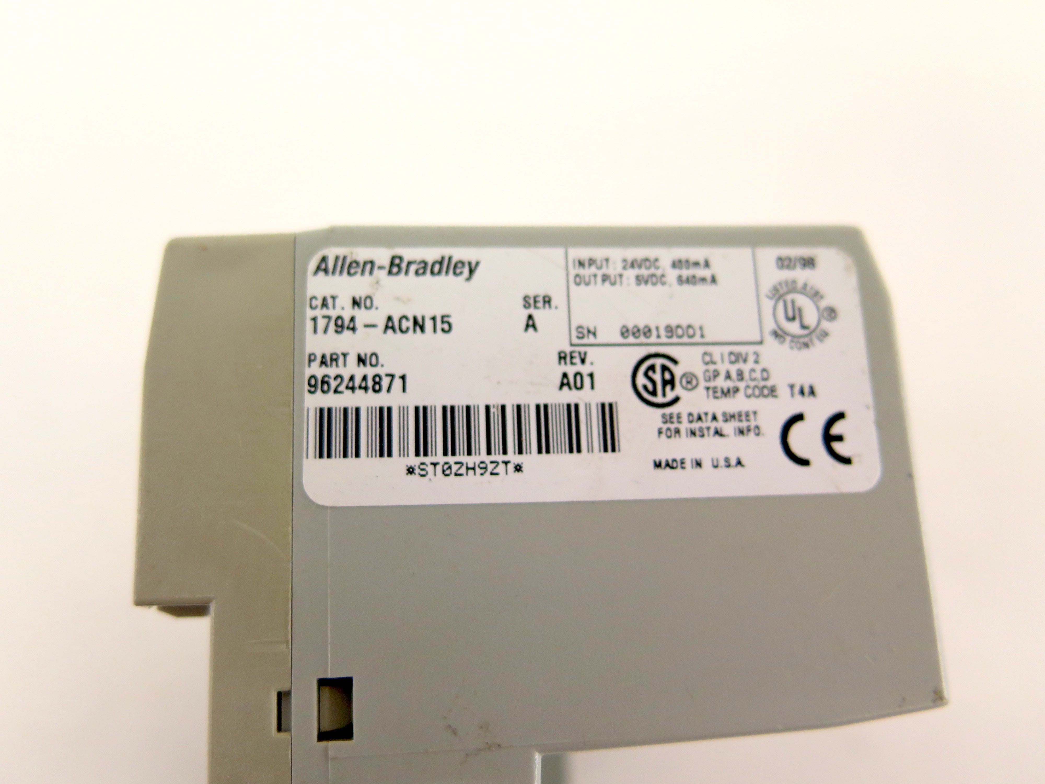 Allen-Bradley 1794-ACN15 ControlNet Adapter - Advance Operations