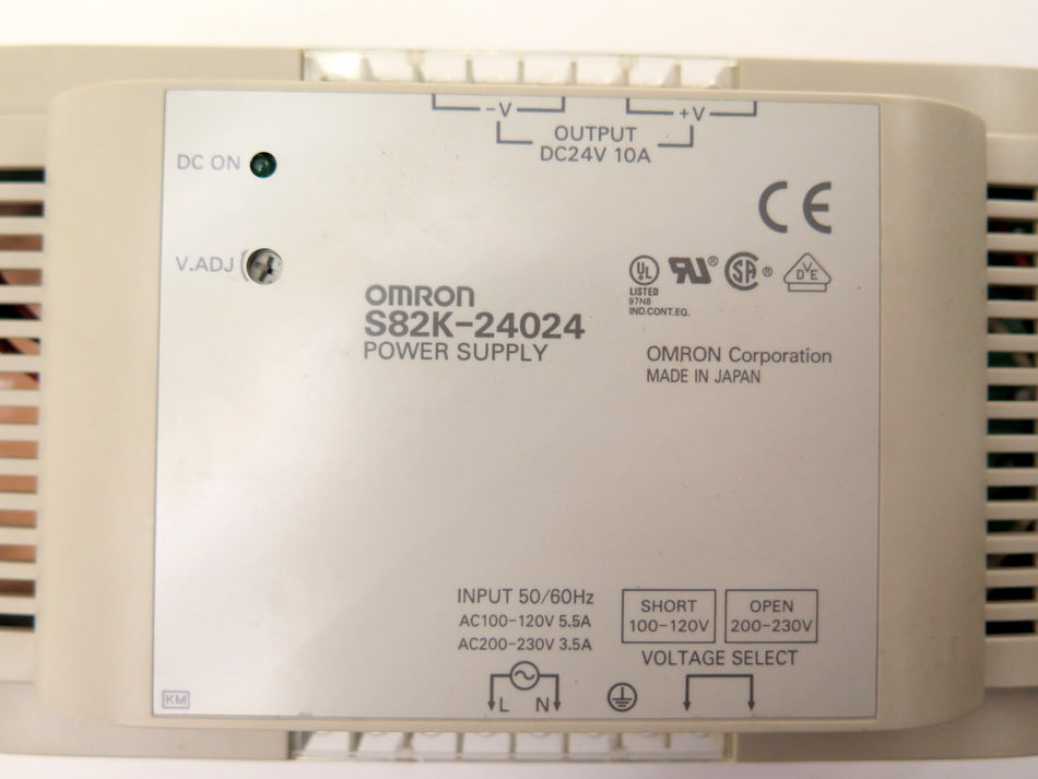 Omron S82K-24024 Power Supply Input: 100-230Vac Output: 24Vdc - Advance Operations