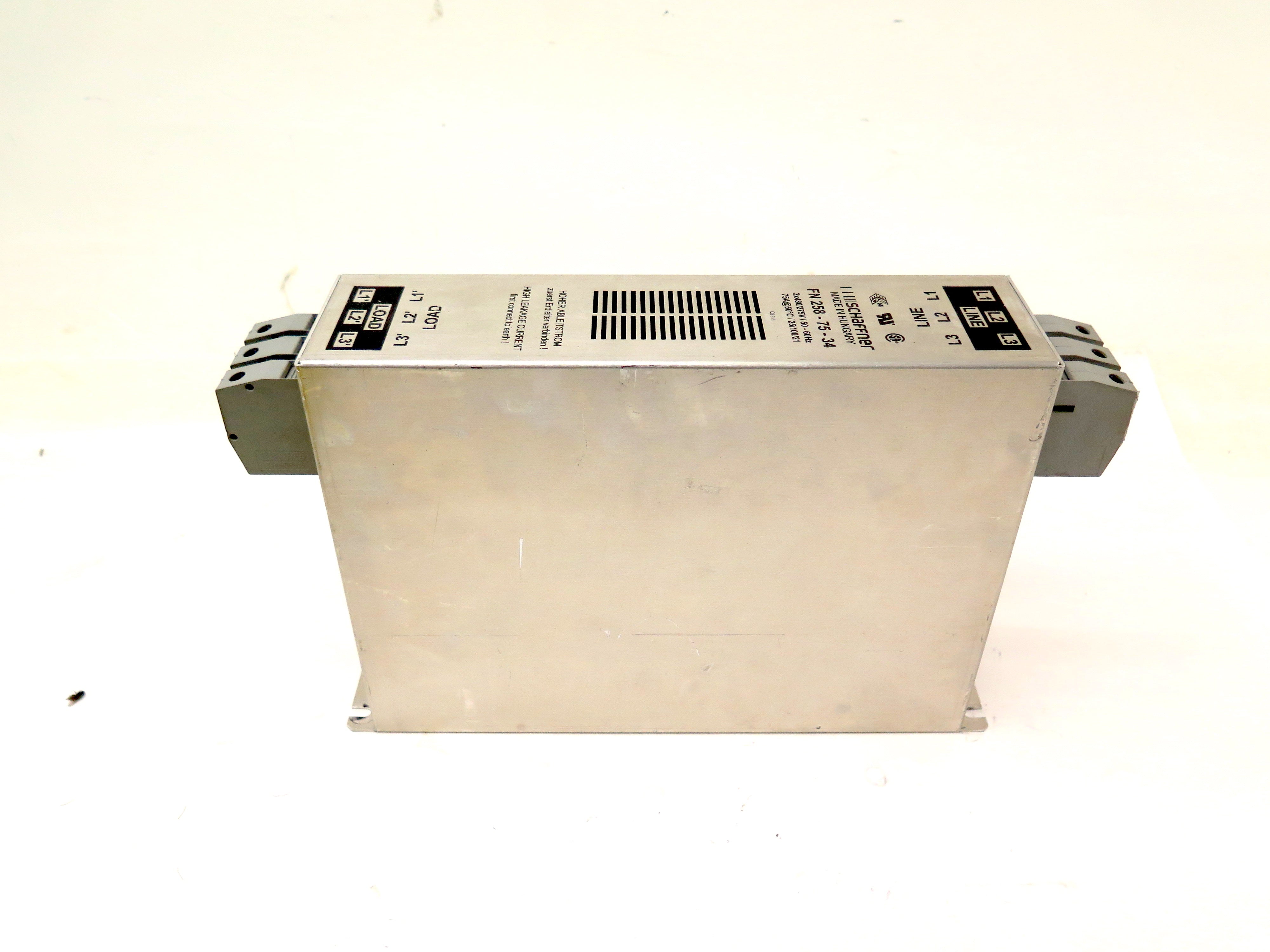 Schaffner FN258-75-34 AC Line Filter - Advance Operations