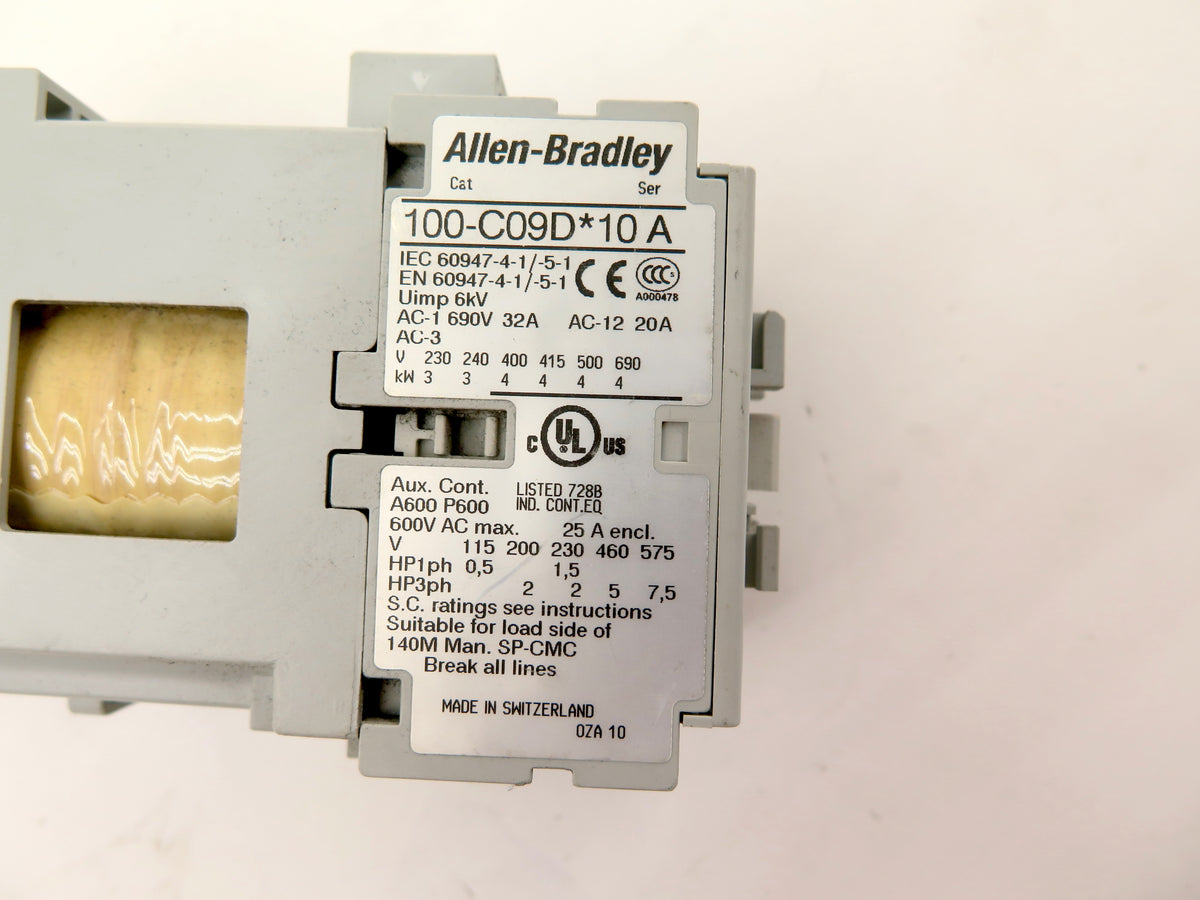 Allen-Bradley 100-C09D*10 Ser A Contactor 24Vdc Coil - Advance Operations