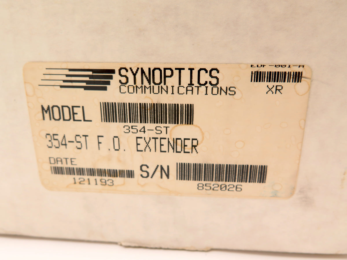 SynOptics Communications Model 354-ST Token Ring Fiber Optic Extender - Advance Operations